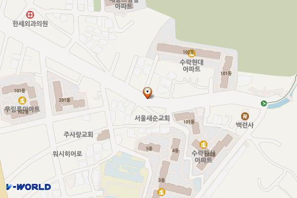수락산디자인거리 위치 지도 — 서울 노원구 동일로242길 67