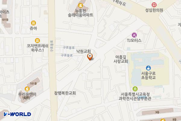 구로2동 주택가 공영주차장 위치 지도 — 서울특별시 구로구 구로동로42길 48-4