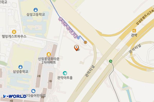 으뜸공원 주차장 위치 지도 — 서울특별시 관악구 신림로 21