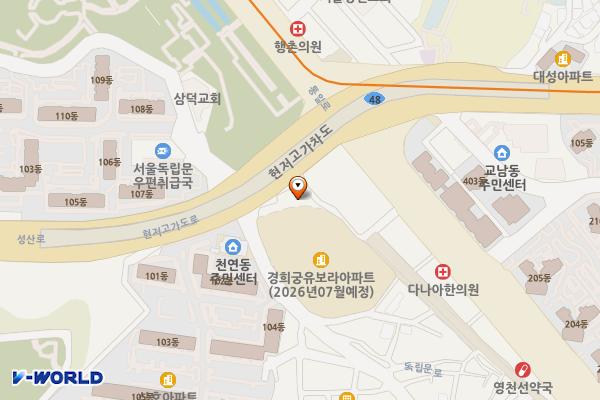독립문문화공원 지하공영주차장 위치 지도 — 서울특별시 서대문구 성산로 700
