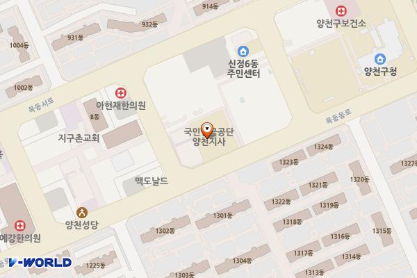 해누리타운 지하주차장 위치 지도 — 서울특별시 양천구 목동동로 81