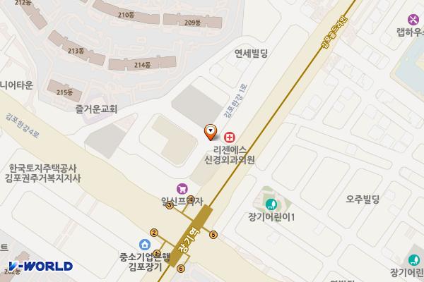장기노상 주차장 위치 지도 — 경기도 김포시 장기동 1864