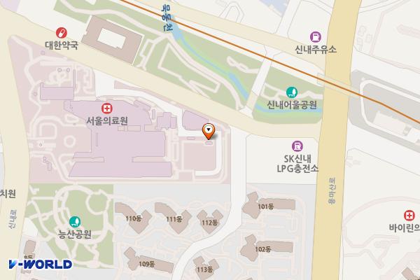서울의료원 주차장 위치 지도 — 서울특별시 중랑구 신내로 156