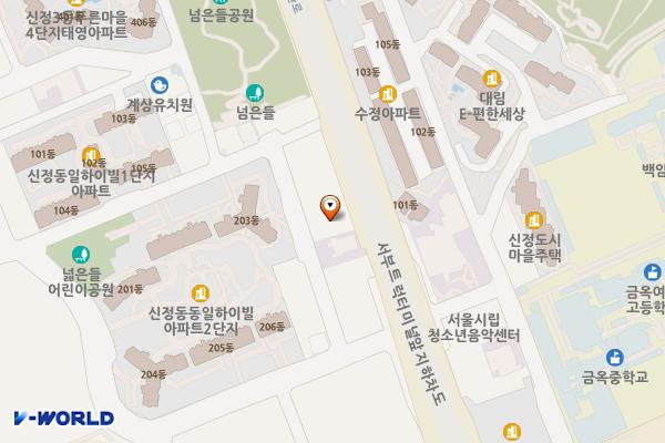 신정3동 넓은들민원센터 위치 지도 — 서울특별시 양천구 남부순환로88길 5-7
