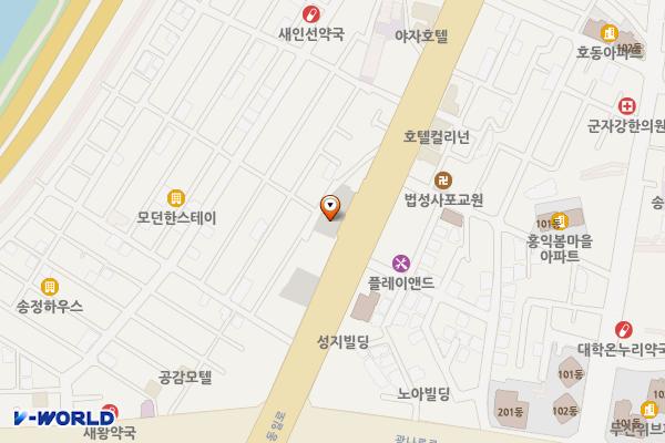 송정동 공영주차장 위치 지도 — 서울특별시 성동구 동일로 199