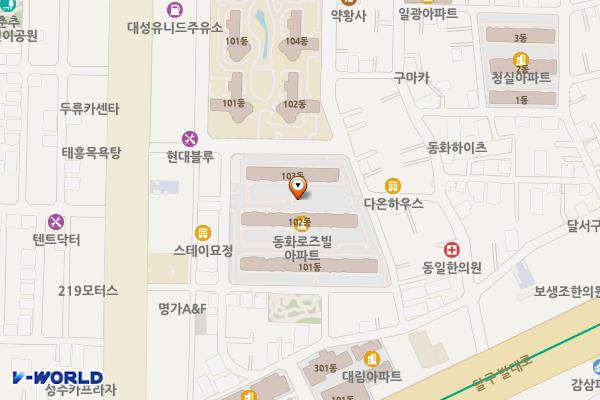 동화로즈빌 위치 지도 — 대구광역시 달서구 죽전1길 82