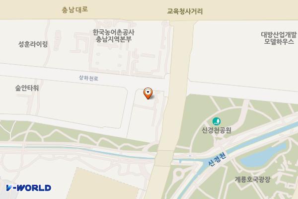 충청남도개발공사 지하주차장 위치 지도 — 충청남도 홍성군 홍북읍 상하천로 58
