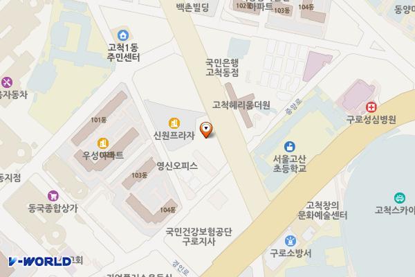 구로리공원 공영주차장 위치 지도 — 서울특별시 구로구 구로중앙로 13