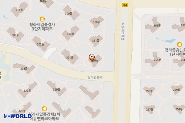 인천청라제일풍경채 (21년 환경부 보조금) 위치 지도 — 인천광역시 서해구 청라한울로 95