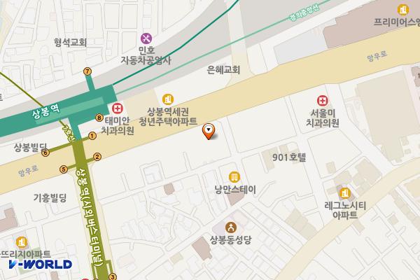 이지팰리스 위치 지도 — 서울특별시 중랑구 망우로 316