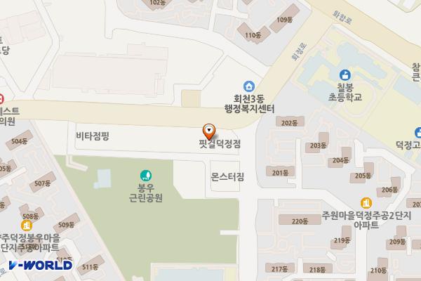 두리테크 덕정타운 위치 지도 — 경기도 양주시 회정로 134