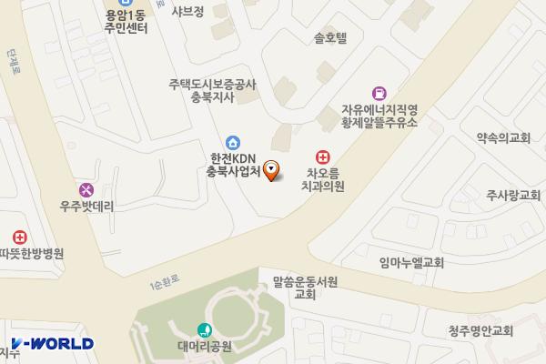 롯데시네마 청주용암 위치 지도 — 충청북도 청주시 상당구 1순환로 1233