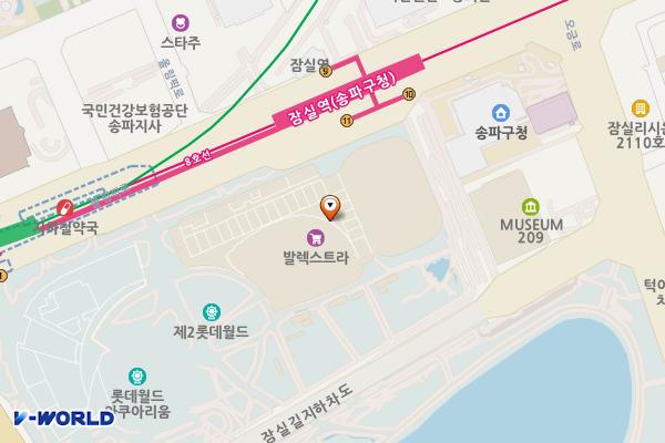 잠실공영주차장 위치 지도 — 서울특별시 송파구 올림픽로 300