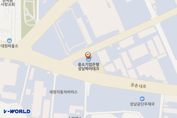 성남산업단지관리공단 위치 지도 — 경기도 성남시 중원구 둔촌대로457번길 8