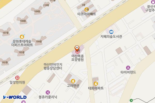 마산복음요양병원 위치 지도 — 경상남도 창원시 마산회원구 3·15대로 850