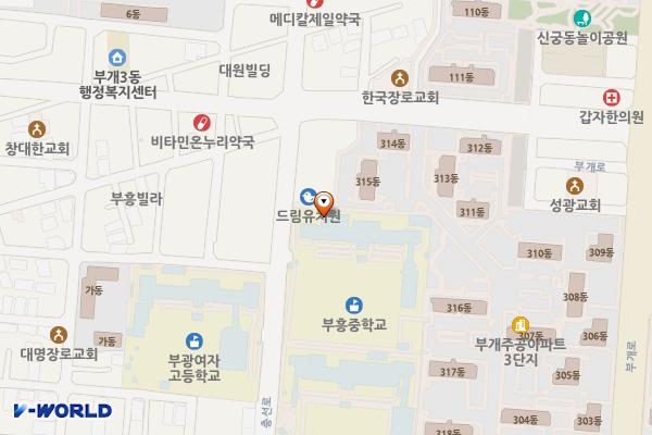 인천부흥중학교 위치 지도 — 인천광역시 부평구 충선로 152