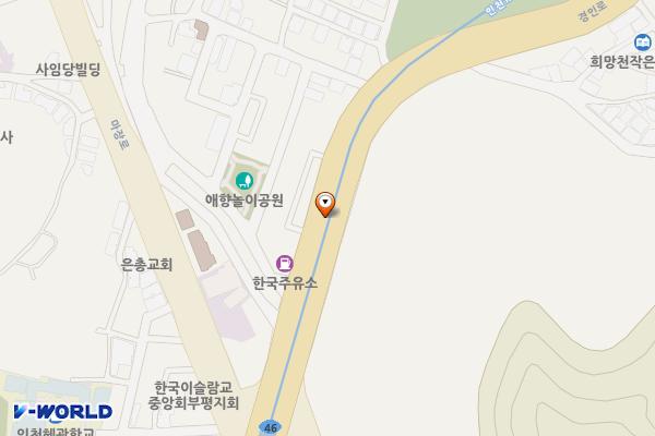 백운남부1차 공영주차장 (완속충전기) 위치 지도 — 인천광역시 부평구 경인로 지하765