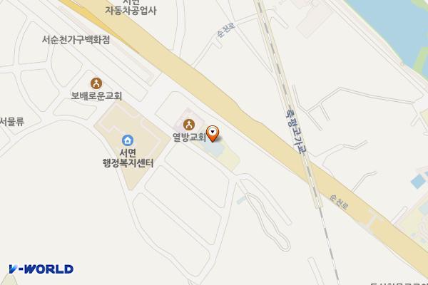 방송통신대학교 순천시학습관 (완속충전기) 위치 지도 — 전남광주통합특별시 순천시 서면 임촌동길 23