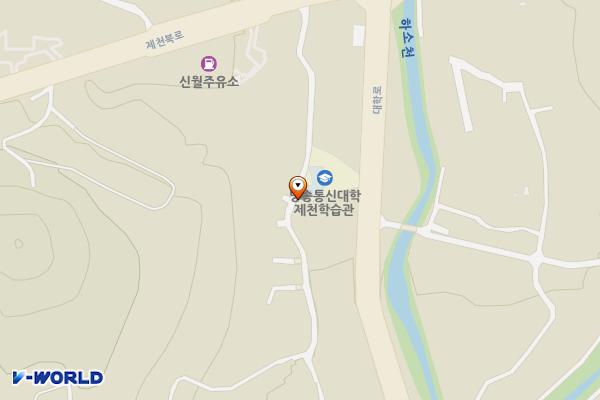 방송통신대학교 제천시학습관 (완속충전기) 위치 지도 — 충청북도 제천시 대학로 175