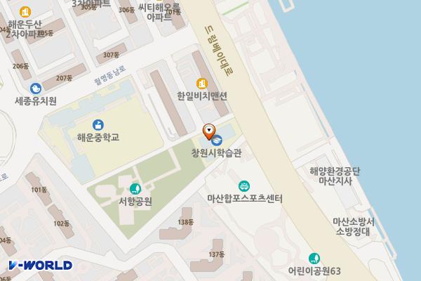 방송통신대학교 창원시학습관 (완속충전기) 위치 지도 — 경상남도 창원시 마산합포구 드림베이대로 54