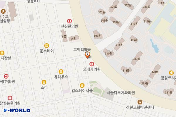 새마을시장 위치 지도 — 서울특별시 송파구 석촌호수로 80
