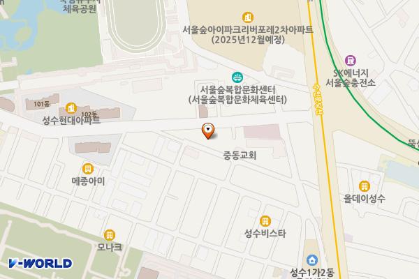 엑트로닉스 위치 지도 — 서울특별시 성동구 서울숲6길 9