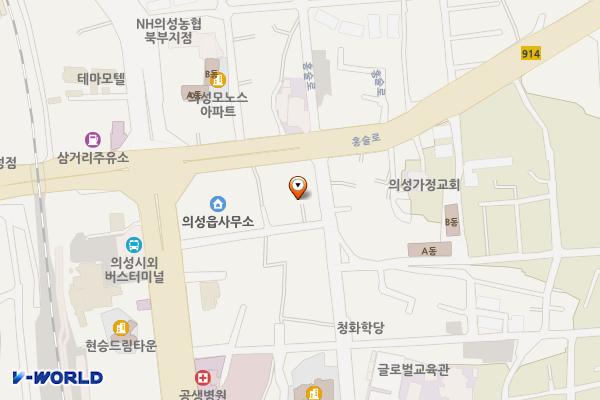 의성 온누리터 주차장 위치 지도 — 경상북도 의성군 의성읍 후죽3길 13-2