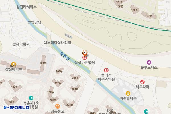 삼성바른병원 (완속충전기) 위치 지도 — 경기도 남양주시 화도읍 경춘로 1872