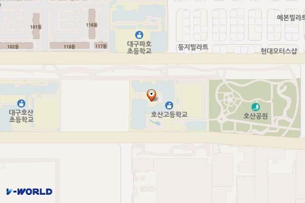 호산고등학교 (완속충전기) 위치 지도 — 대구광역시 달서구 달서대로109길 86