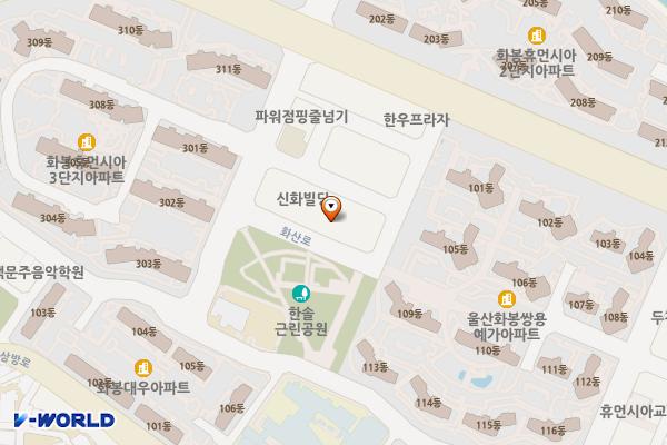 무룡레포츠 (완속충전기) 위치 지도 — 울산광역시 북구 화산로 12-9