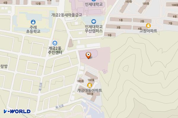 인제대학교 부산백병원 (완속충전기) 위치 지도 — 부산광역시 부산진구 진사로83번길 81