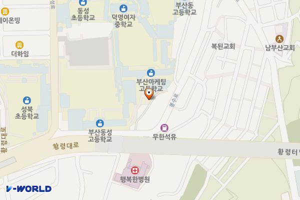 부산마케팅고등학교 (완속충전기) 위치 지도 — 부산광역시 부산진구 봉수로 13