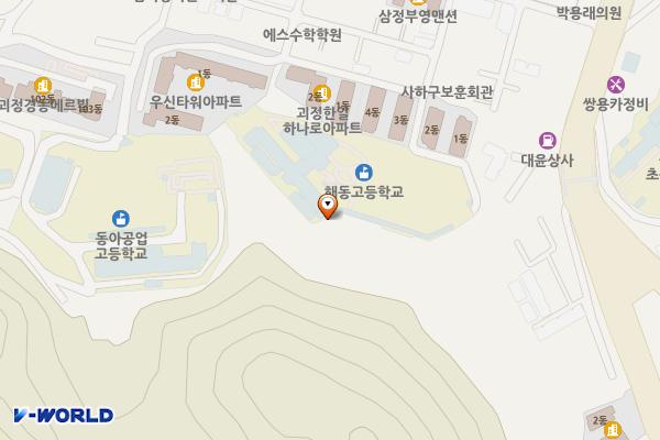 해동고등학교 (완속충전기) 위치 지도 — 부산광역시 사하구 사하로141번나길 11-15