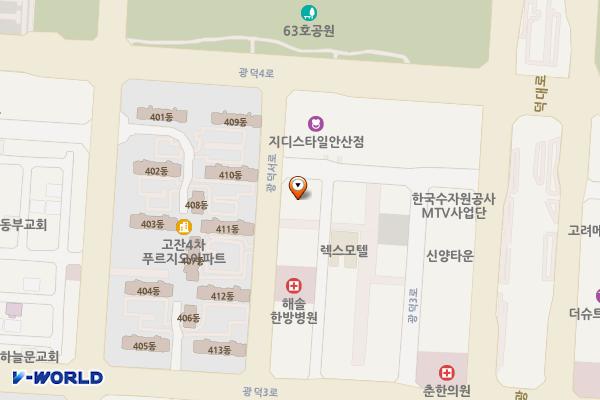 화랑주차타워 (완속충전기) 위치 지도 — 경기도 안산시 단원구 광덕서로 106