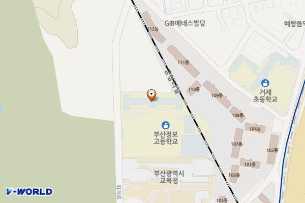 부산정보고등학교 (완속충전기) 위치 지도 — 부산광역시 부산진구 화지로 24