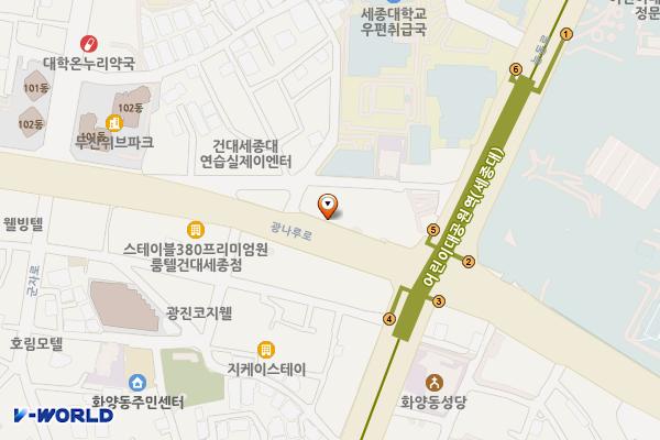 광진광장 공영 위치 지도 — 서울특별시 광진구 광나루로 389