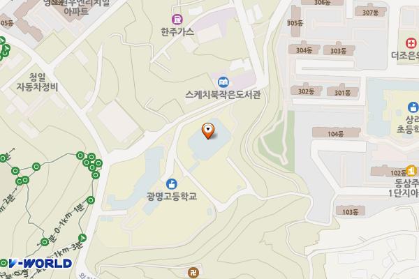 광명고등학교 (완속충전기) 위치 지도 — 부산광역시 영도구 와치로 131