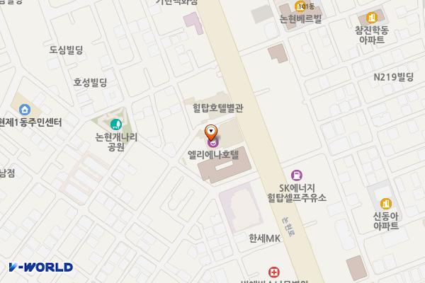 엘리에나호텔 (완속충전기) 위치 지도 — 서울특별시 강남구 논현로 645