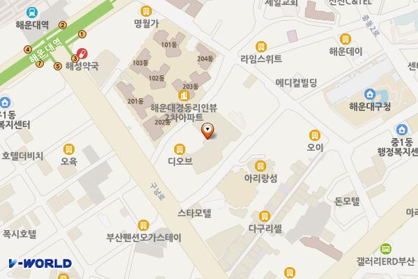 세이브존 해운대점 (완속충전기) 위치 지도 — 부산광역시 해운대구 구남로29번길 21