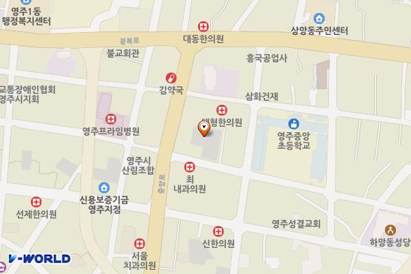 하망동 제4공영주차장 위치 지도 — 경상북도 영주시 중앙로126번길 11