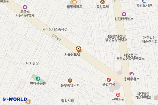 중곡동복개천 노상 공영주차장 위치 지도 — 서울특별시 광진구 중곡동 150-196