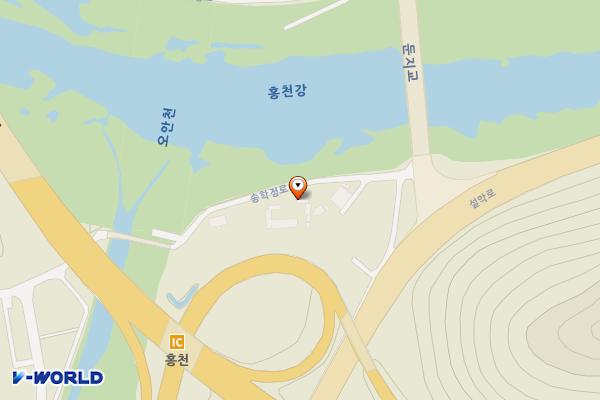 CJ택배 강원홍천 (완속충전기) 위치 지도 — 강원특별자치도 홍천군 홍천읍 송학정로 5-13