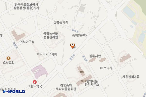CJ택배 전남장흥 (완속충전기) 위치 지도 — 전남광주통합특별시 장흥군 장흥읍 흥성로 101