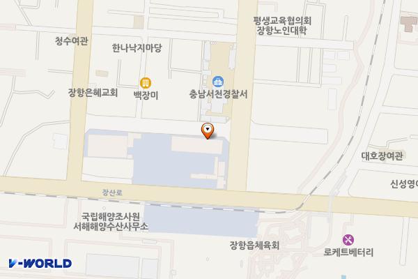 CJ택배 충남서천 (완속충전기) 위치 지도 — 충청남도 서천군 장항읍 신창동로 1
