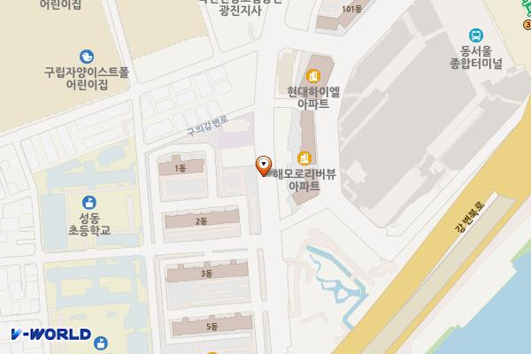 동서울호텔길 노상 공영주차장 위치 지도 — 서울특별시 광진구 구의동 609-1