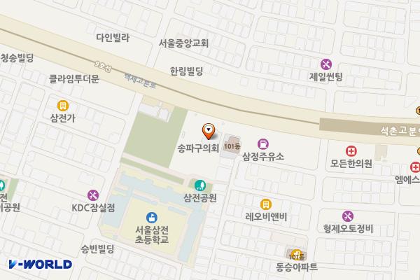 송파구민회관 위치 지도 — 서울특별시 송파구 백제고분로 242