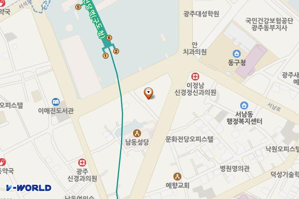 서석동 고운 디아르떼 오피스텔 (완속충전기) 위치 지도 — 전남광주통합특별시 동구 문화전당로26번길 12