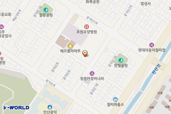 마스터큐브 위치 지도 — 경기도 안산시 상록구 광덕산3로 56