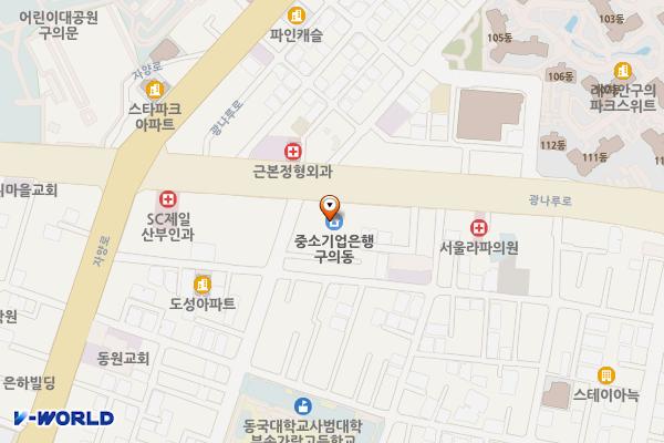신용보증기금 광진지점 (완속충전기) 위치 지도 — 서울특별시 광진구 광나루로 520