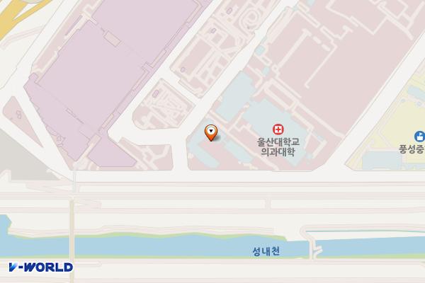 서울아산병원 신설 (과금형콘센트) 위치 지도 — 서울특별시 송파구 올림픽로43길 88